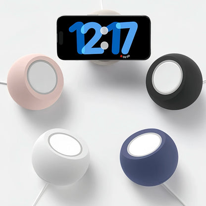 Support Magnétique de Bureau en Silicone – Station de Charge Sans Fil MagSafe pour iPhone 12 / 13 / 14 / 15 / 16 Pro